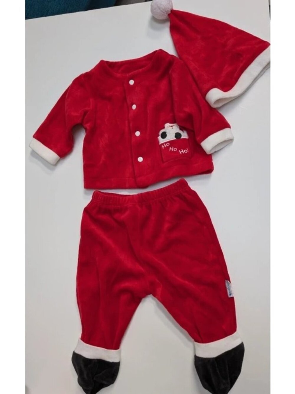 Buster Brown Baby Outfit 3Pcs Santa Claus 0-3 Months